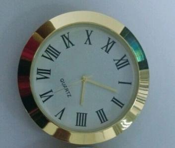 gold 50mm metal insert clock